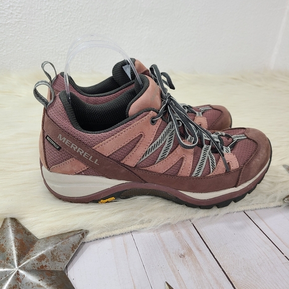 Merrell Women's Siren Sport 3 hiking shoes Waterproof Marron dark pink size 8 - Picture 4 of 7